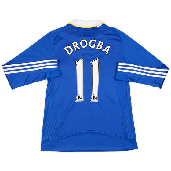 2008-09 Chelsea Home L/S Shirt Drogba #11 - 9/10 - (M)