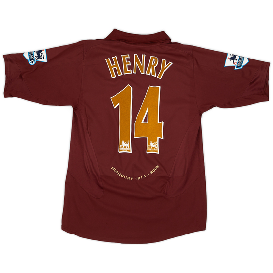 2005-06 Arsenal Home Shirt Henry #14 - 8/10 - (M)