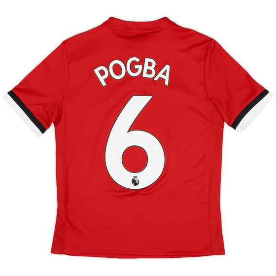 2017-18 Manchester United Home Shirt Pogba #6 - 9/10 - (M.Boys)