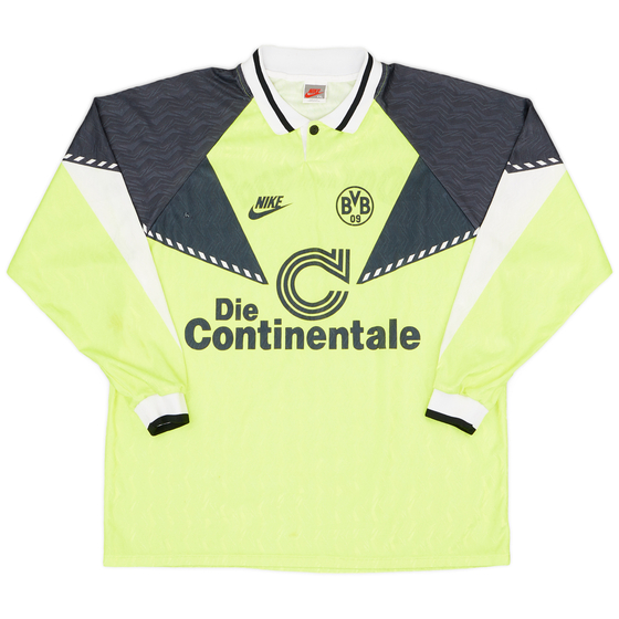 1990-91 Borussia Dortmund Home L/S Shirt - 7/10 - (XXL)