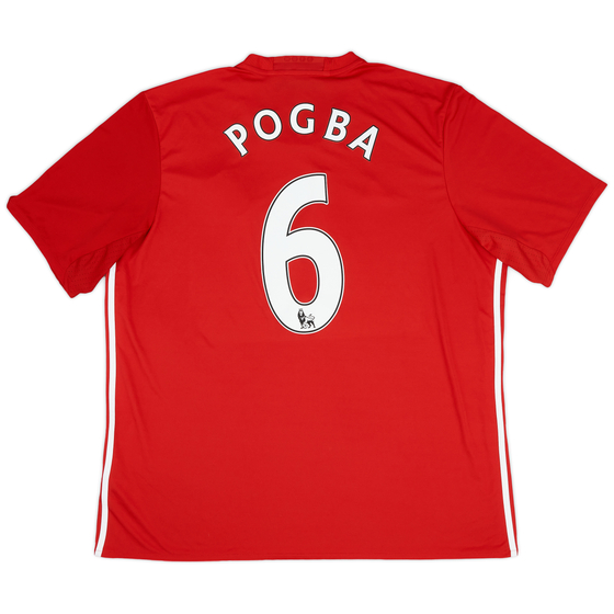 2016-17 Manchester United Home Shirt Pogba #6 - 9/10 - (XXL)