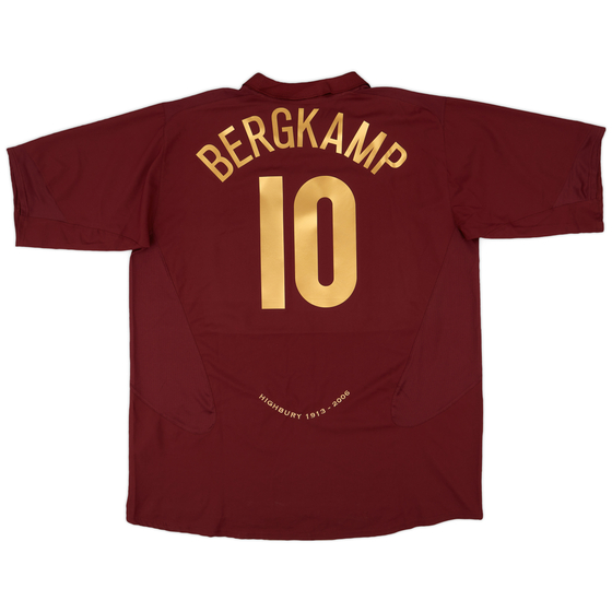 2005-06 Arsenal Home Shirt Bergkamp #10 - 9/10 - (3XL)