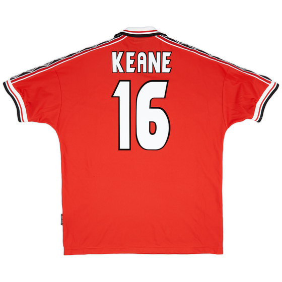 1998-00 Manchester United Home Shirt Keane #16 - 6/10 - (XL)
