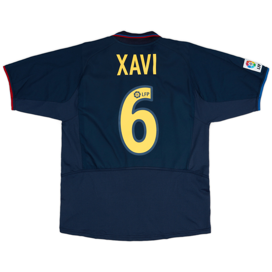 2002-03 Barcelona Away Shirt Xavi #6 - 8/10 - (L)