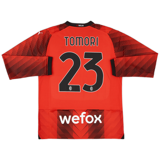 2023-24 AC Milan Home L/S Shirt Tomori #23
