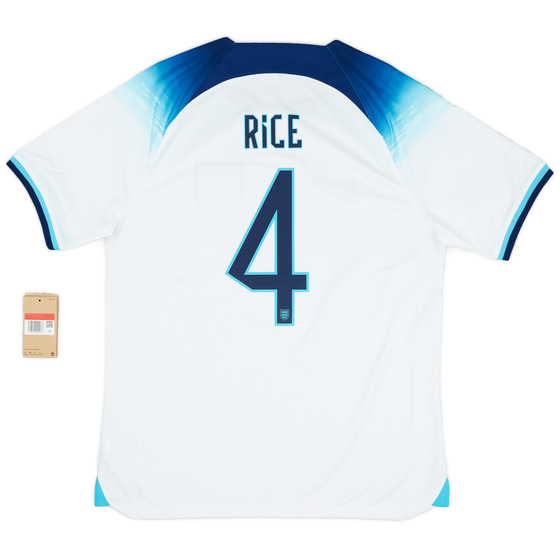 2022-23 England Home Shirt Rice #4