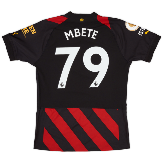 2022-23 Manchester City Match Issue Away Shirt Mbete #79 - As New - (L)