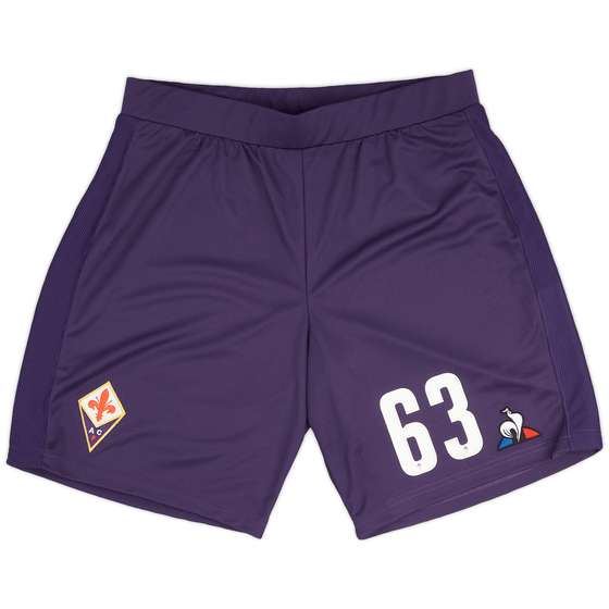 2017-18 Fiorentina Player Issue Home Shorts # - 5/10