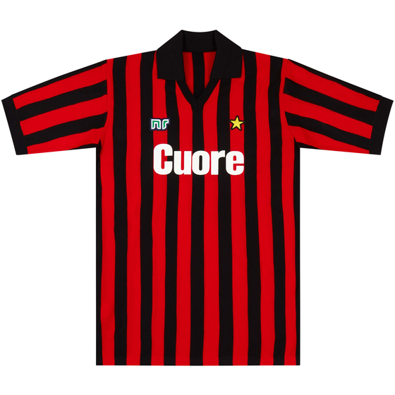 1983-84 AC Milan NR-Reissue Home Shirt #6 (Baresi) L