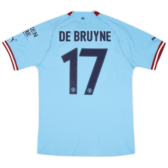 2022-23 Manchester City Player Issue Home European Shirt De Bruyne #17