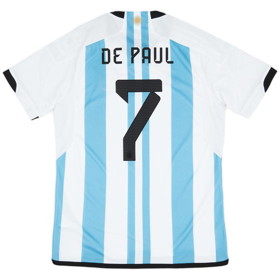 2022-23 Argentina Home Shirt De Paul #7