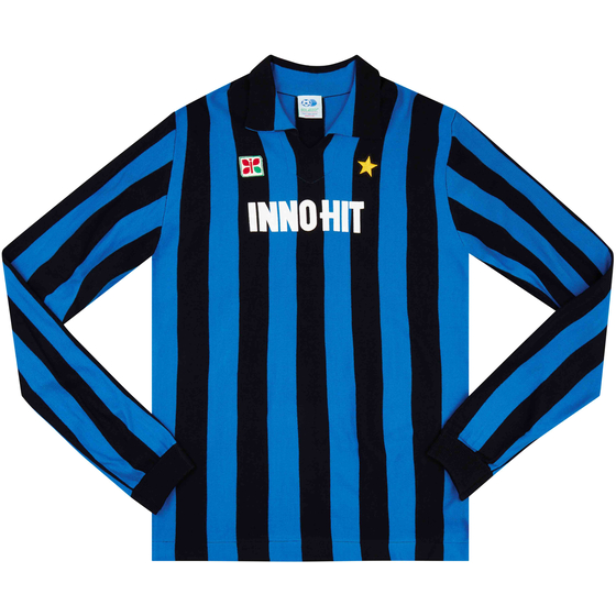 1981-82 Inter Milan Mecsport-Reissue Home L/S Shirt #2 (Bergomi) L