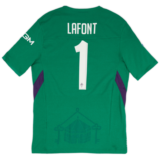 2018-19 Fiorentina Match Issue GK S/S Shirt Lafont #1 - 7/10 - (L)