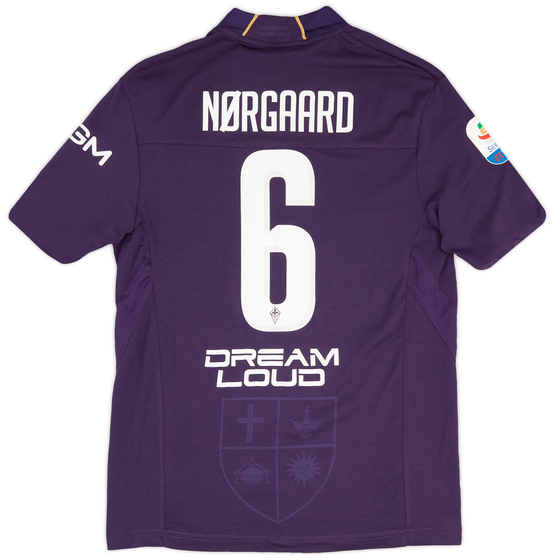 2018-19 Fiorentina Match Issue Home Shirt Nørgaard #6 - As New - (L)