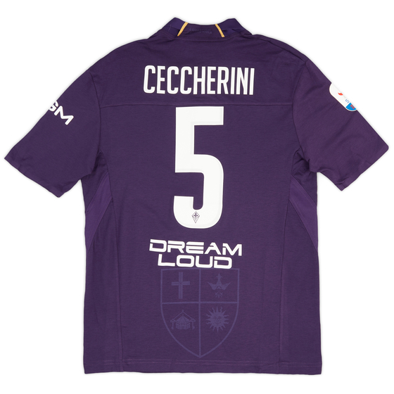 2018-19 Fiorentina Match Issue Home Shirt Ceccherini #5 - As New - (L)