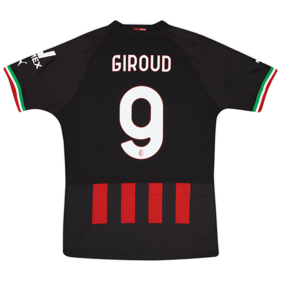 2022-23 AC Milan Authentic Home Shirt Giroud #9