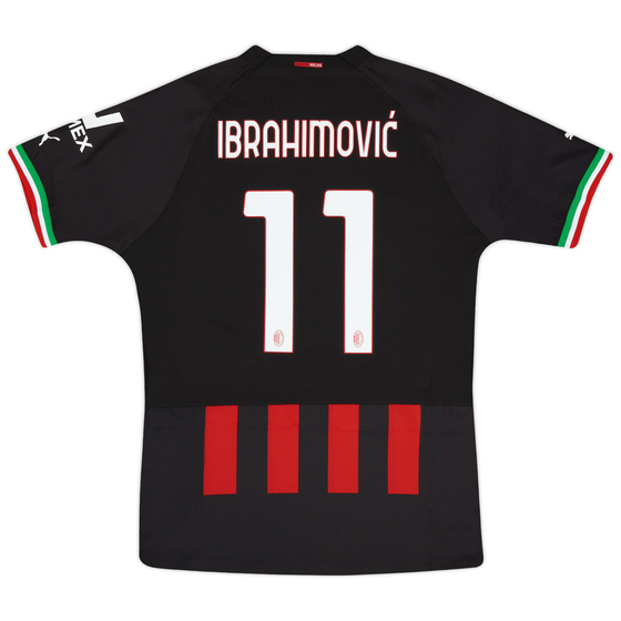 2022-23 AC Milan Authentic Home Shirt Ibrahimović #11