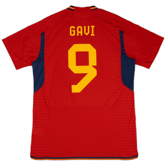 2022-23 Spain Authentic Home Shirt Gavi #9