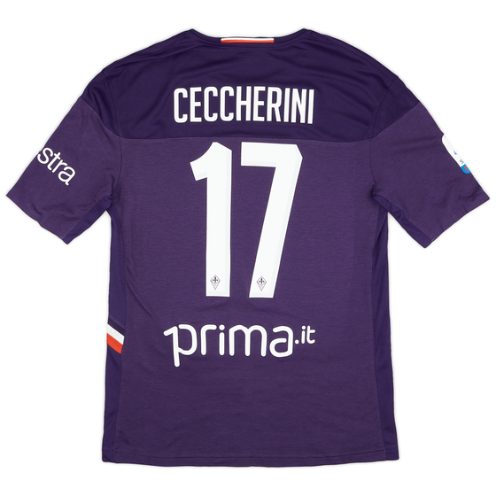 2019-20 Fiorentina Match Issue Home Shirt Ceccherini #17 - As New - (L)
