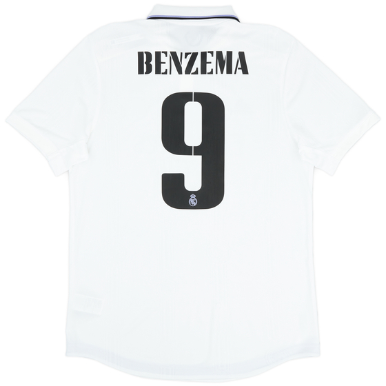2022-23 Real Madrid Authentic Home Shirt Benzema #9