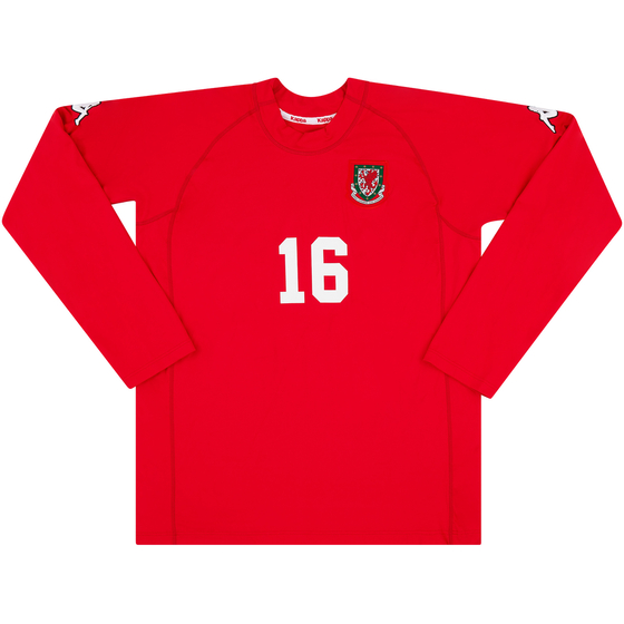 2000-01 Wales Match Issue Home L/S Shirt #16