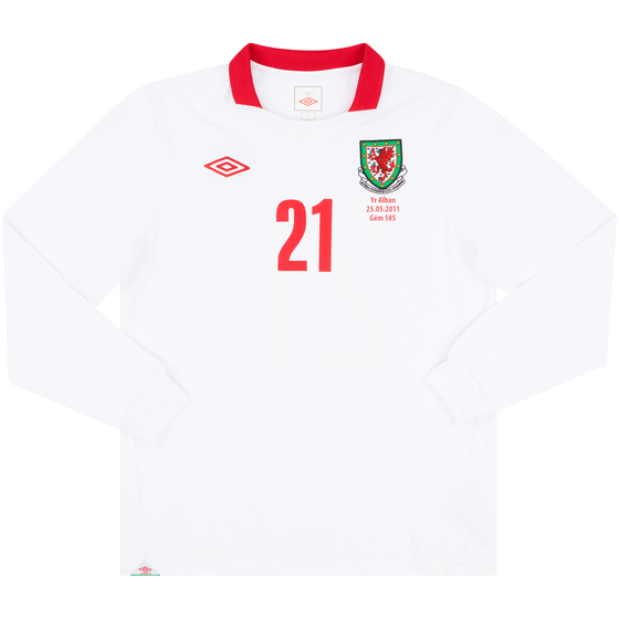 2011 Wales Match Issue Away L/S Shirt Collison #15 (v Scotland)