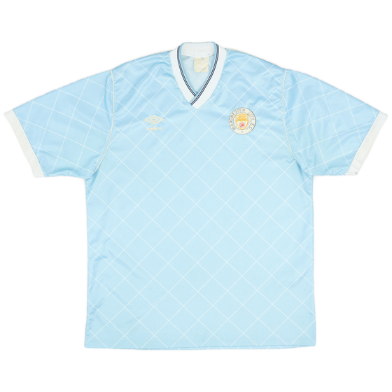1987-89 Manchester City Home Shirt - 7/10 - (L)