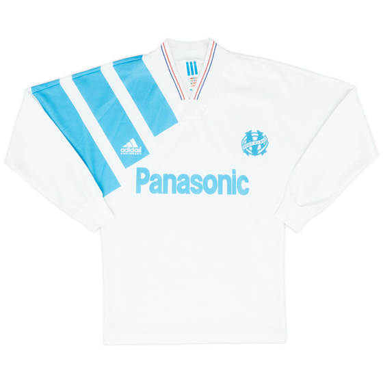 1991-92 Olympique Marseille Home L/S Shirt - 9/10 - (S)