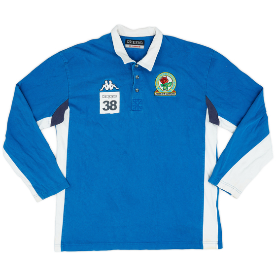 2000-02 Blackburn Player Issue Kappa Polo L/S Shirt #38 - 8/10 - (XL)
