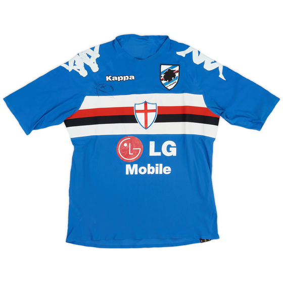 2005-07 Sampdoria Player Issue Signed 'Coppa Italia' Home Shirt - 6/10 - (S)
