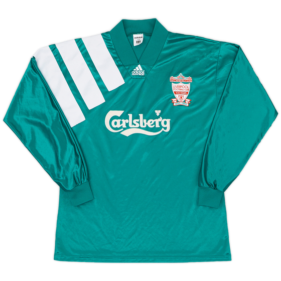 1992-93 Liverpool Player Issue Centenary Away L/S Shirt - 9/10 - (L/XL)