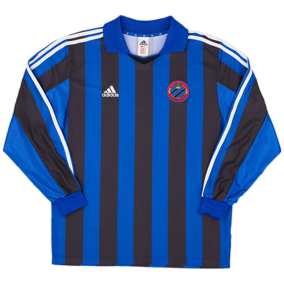 2000-02 Club Brugge Player Issue Home L/S Shirt - 6/10 - (L)