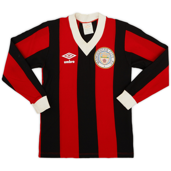1979-81 Manchester City Away L/S Shirt - 8/10 - (S.Boys)