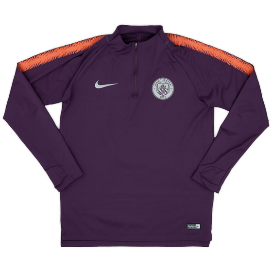 2018-19 Manchester City Nike 1/4 Zip Drill Top - 9/10 - (M)