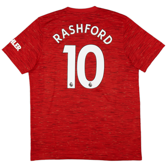 2020-21 Manchester United Home Shirt Rashford #10 - 6/10 - (XL)