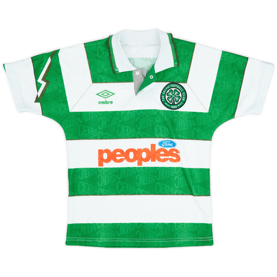 1991-92 Celtic Home Shirt - 8/10 - (M.Boys)