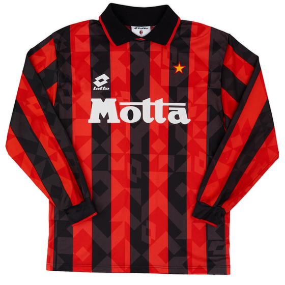 1993-94 AC Milan Home L/S Shirt - 8/10 - (M)