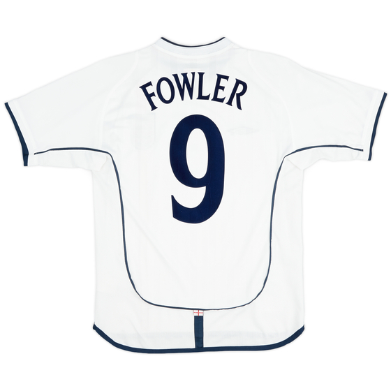 2001-03 England Home Shirt Fowler #9 - 9/10 - (S)