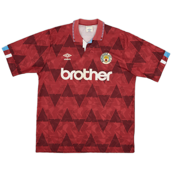 1990-92 Manchester City Away Shirt - 8/10 - (XL)