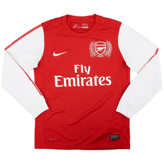 2011-12 Arsenal Home L/S Shirt - 9/10 - (M.Boys)