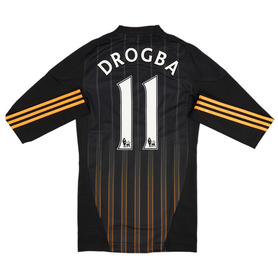 2010-11 Chelsea Player Issue Techfit Away L/S Shirt Drogba #11 (S)