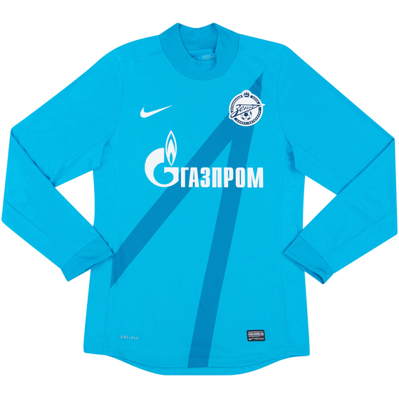2012-13 Zenit St Petersburg Player Issue Home L/S Shirt S