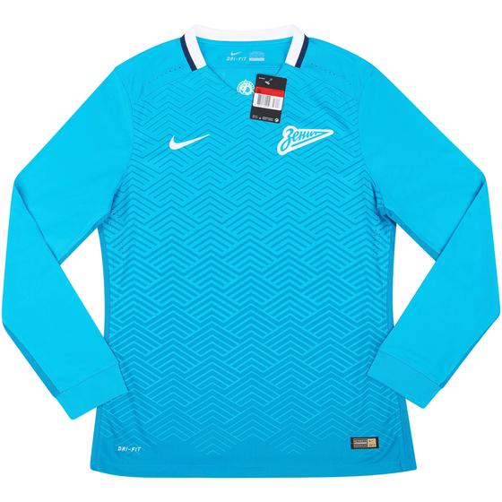 2015-16 Zenit St. Petersburg Authentic Home L/S Shirt