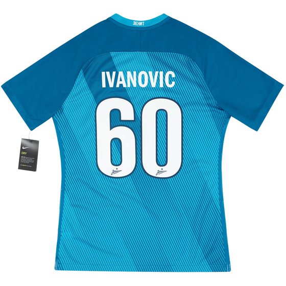 2016-17 Zenit St. Petersburg Player Issue Home Domestic Shirt Ivanović #60