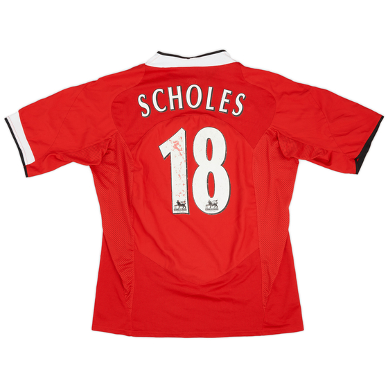 2004-06 Manchester United Home Shirt Scholes #18 - 6/10 - (L)