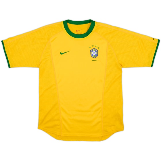 2000-02 Brazil Home Shirt - 8/10 - (L.Boys)