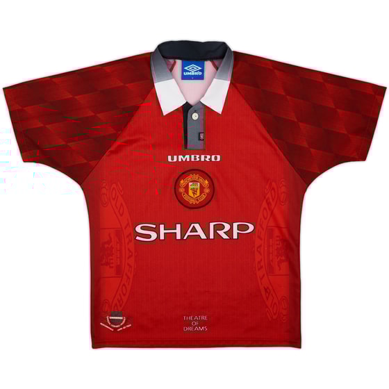 1995-98 Manchester United Home Shirt - 7/10 - (Y)