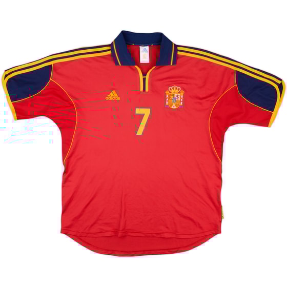 1999-02 Spain Match Issue Home Shirt #7