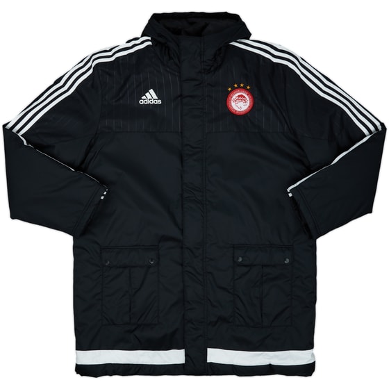 2015-16 Olympiakos adidas Padded Bench Coat - 10/10 - (XL)