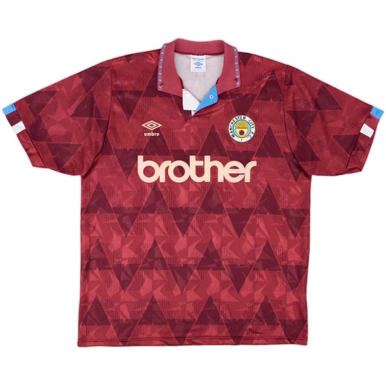 1990-92 Manchester City Away Shirt - 8/10 - (XL)